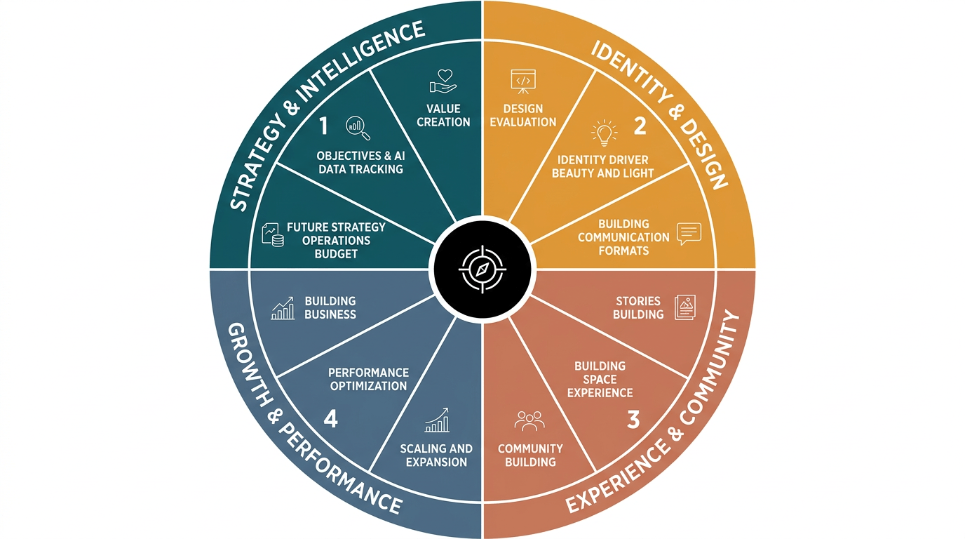 CBGI Cultural Economic Canvas: Strategy and Intelligence, Identity and Design, Experience and Community, Growth and Performance